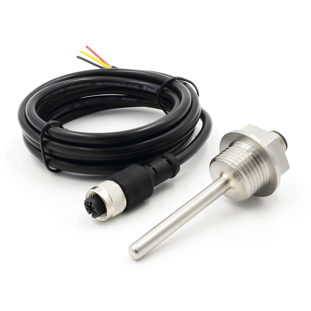 China Threaded DS18B20 Temperature Sensor with Disconnect Cable